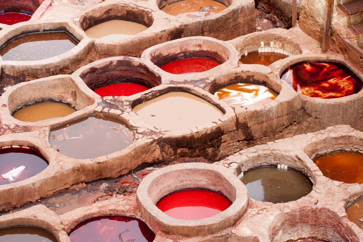 Tinajas para curtir pieles, Fez, Marruecos. © mateoht 1990-2014 - http://lafotodeldia.net